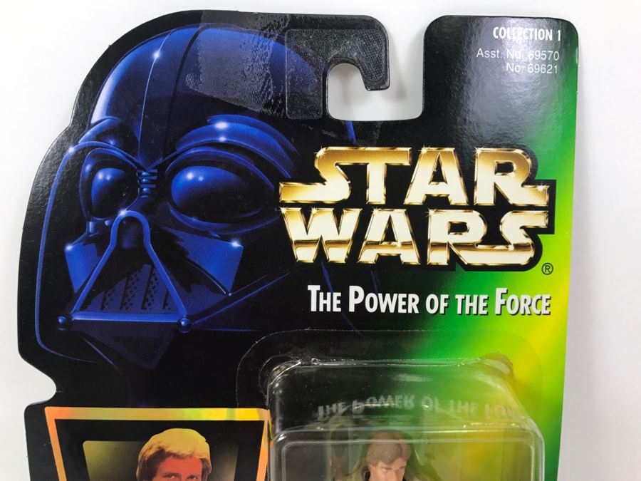 STAR WARS The Power Of The Force Han Solo In Endor Gear With Blaster Pistol Collection 1 Kenner Hasbro 1996 69570/69621 New On Card [Photo 2]