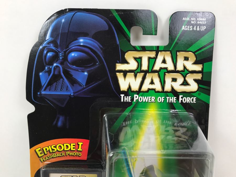 STAR WARS The Power Of The Force Ben (Obi-Wan) Kenobi with Lightsaber Episode 1 Flashback Photo Kenner Hasbro 1998 69680/84037 New On Card [Photo 2]