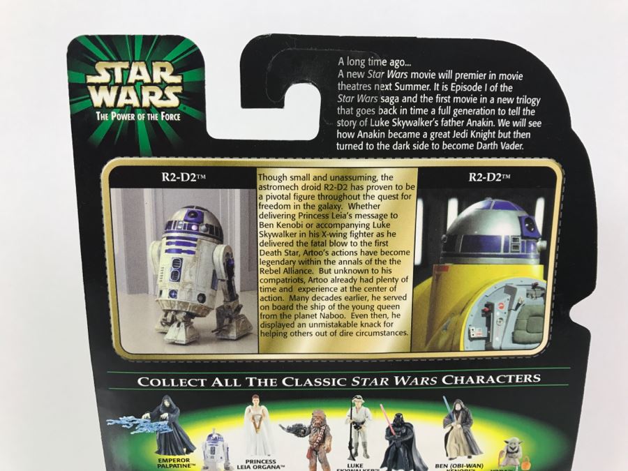 STAR WARS The Power Of The Force R2-D2 With Launching Lightsaber Episode 1 FlashBack Photo Kenner Hasbro 1998 69680/84043 New On Card [Photo 9]