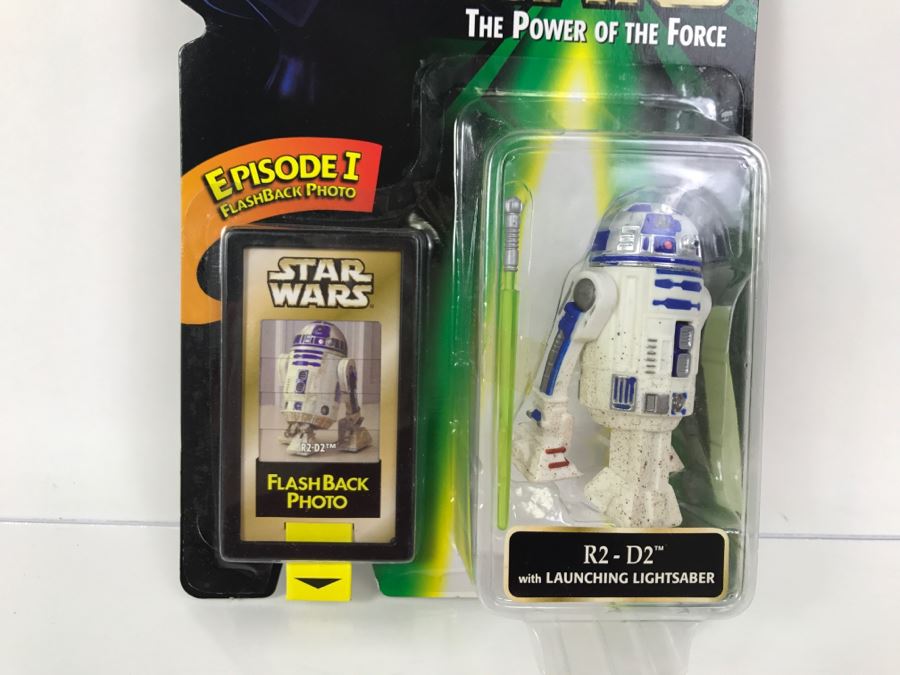 STAR WARS The Power Of The Force R2-D2 With Launching Lightsaber Episode 1 FlashBack Photo Kenner Hasbro 1998 69680/84043 New On Card [Photo 4]