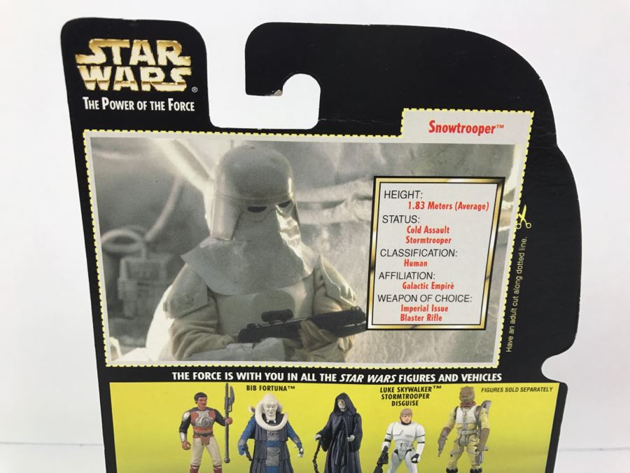 STAR WARS The Power Of The Force Snowtrooper With Imperial Issue Blaster Rifle Collection 3 Kenner Hasbro 1997 69705/69632 New On Card [Photo 9]