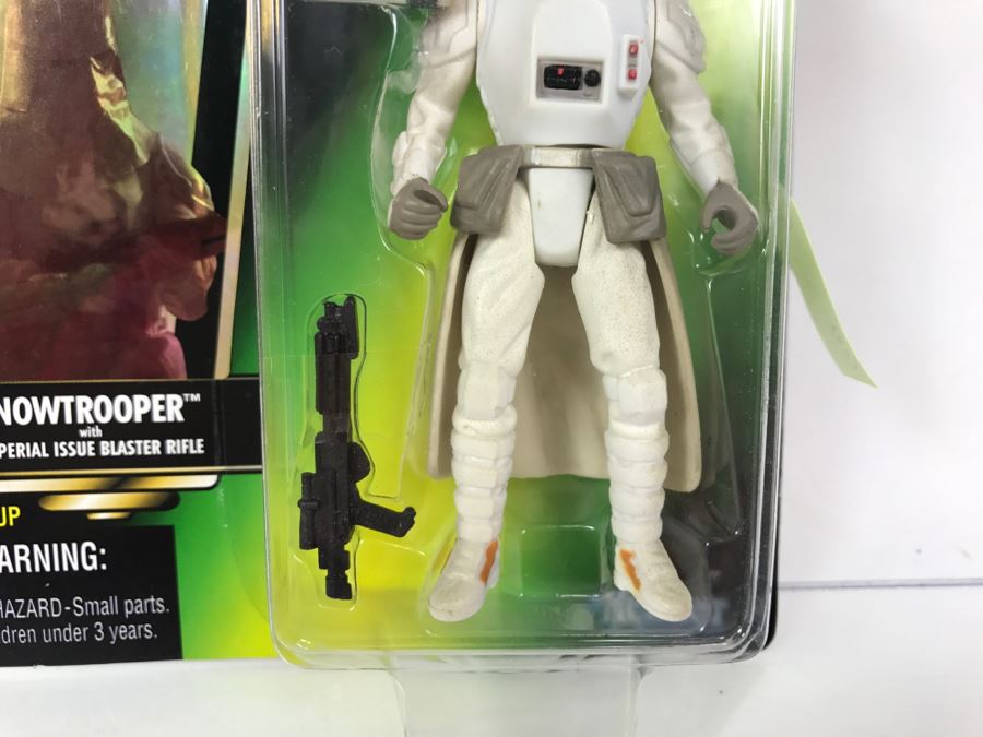STAR WARS The Power Of The Force Snowtrooper With Imperial Issue Blaster Rifle Collection 3 Kenner Hasbro 1997 69705/69632 New On Card [Photo 6]