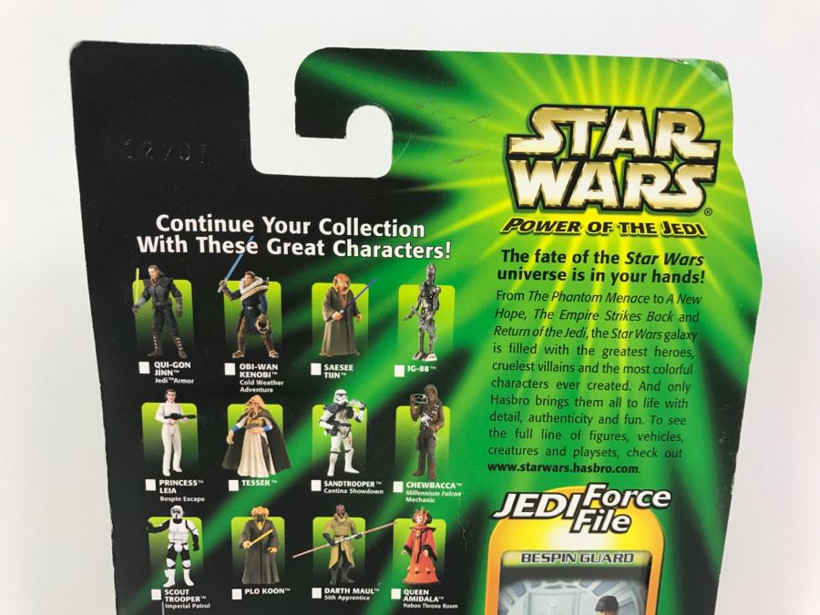 STAR WARS The Power Of The Jedi Bespin Guard Cloud City Security Jedi Force File Collection 2 Hasbro 2000 84455 New On Card [Photo 9]