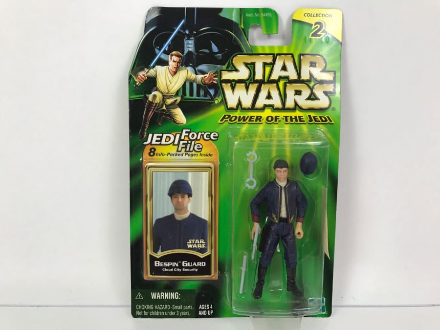 STAR WARS The Power Of The Jedi Bespin Guard Cloud City Security Jedi Force File Collection 2 Hasbro 2000 84455 New On Card [Photo 1]