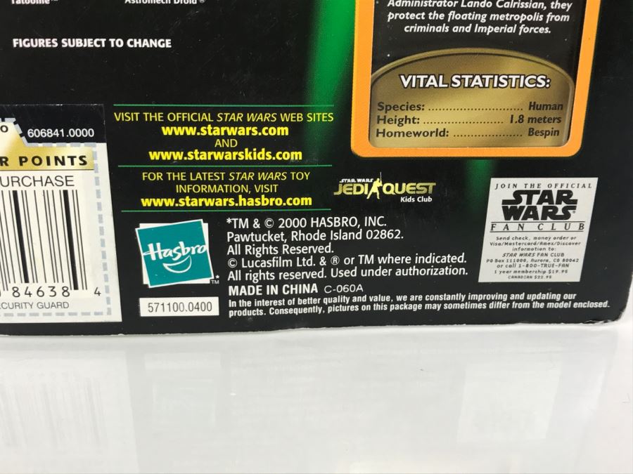 STAR WARS The Power Of The Jedi Bespin Guard Cloud City Security Jedi Force File Collection 2 Hasbro 2000 84455 New On Card [Photo 11]