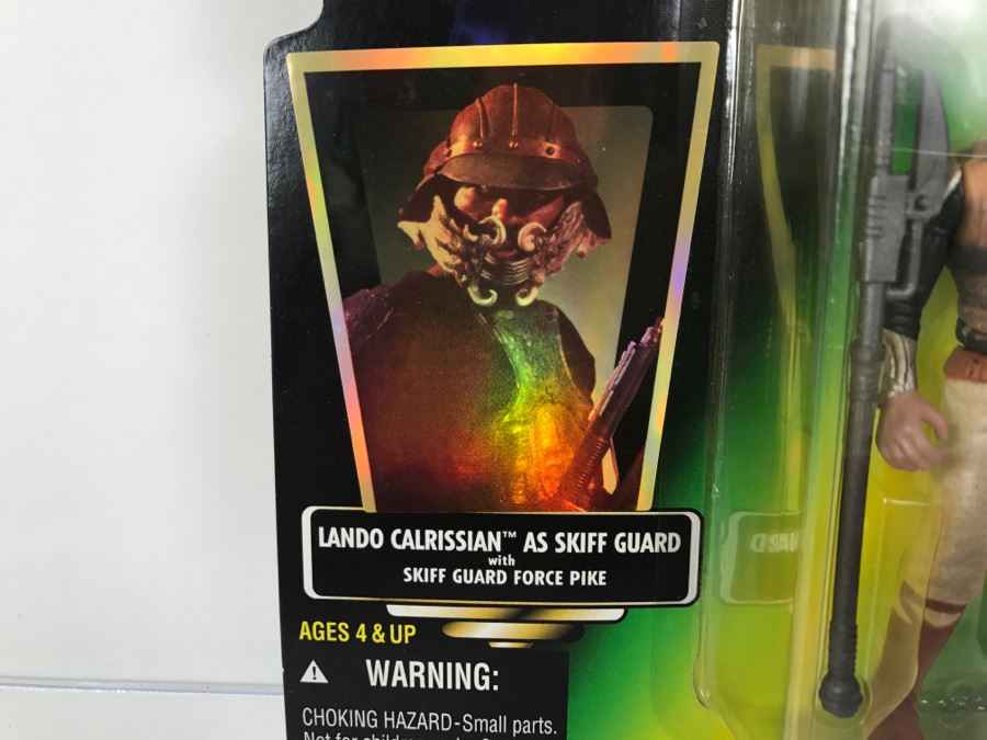 STAR WARS The Power Of The Force Lando Calrissian As Skiff Guard With Skiff Guard Force Pike Collection 1 Kenner Hasbro 1996 69570/69622 New On Card [Photo 7]