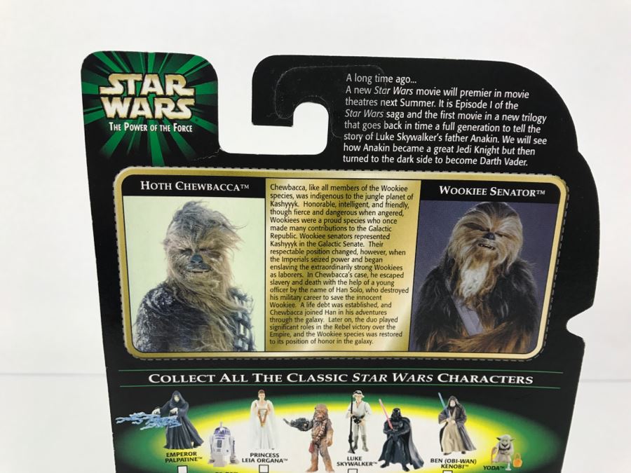 STAR WARS The Power Of The Force Hoth Chewbacca With Bowcaster Rifle Episode 1 Flashback Photo Kenner Hasbro 1998 69680/84051 New On Card [Photo 9]