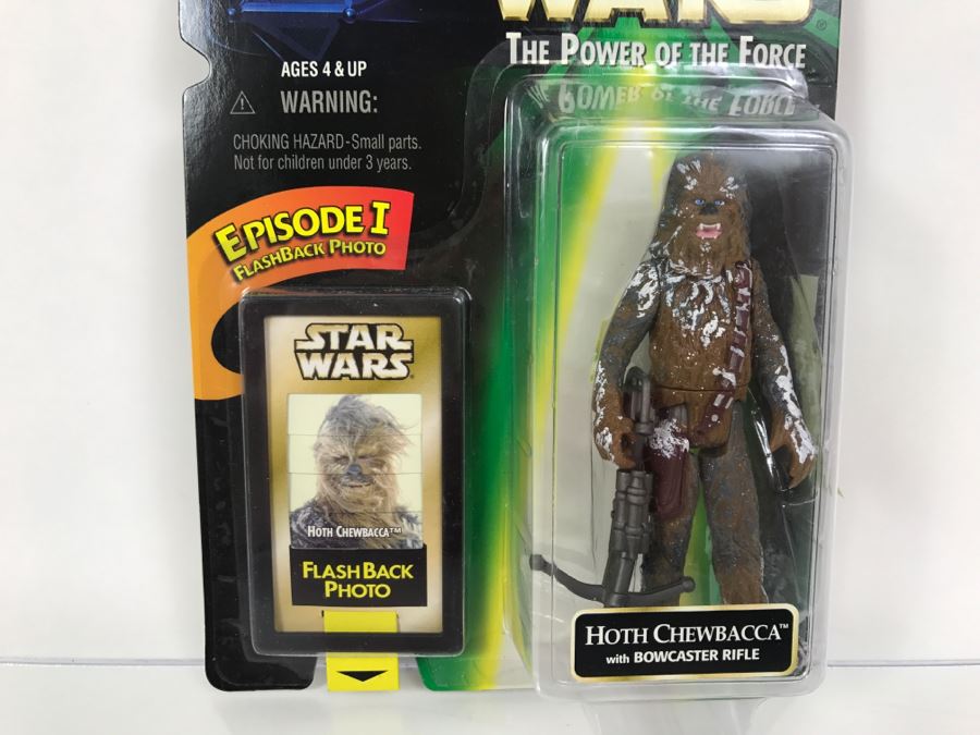 STAR WARS The Power Of The Force Hoth Chewbacca With Bowcaster Rifle Episode 1 Flashback Photo Kenner Hasbro 1998 69680/84051 New On Card [Photo 4]