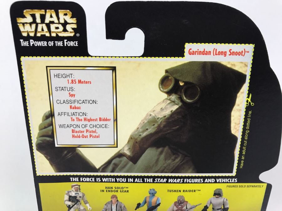 STAR WARS The Power Of The Force Garindan Long Snoot With Hold-Out Pistol Collection 3 Kenner Hasbro 1997 69705/69706 New On Card [Photo 9]
