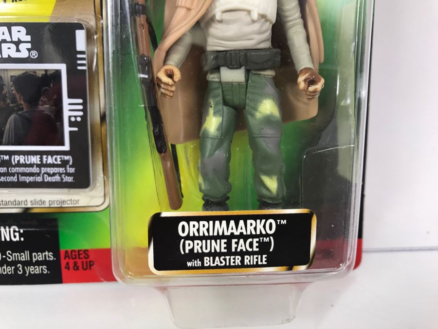 STAR WARS The Power Of The Force Orrimaarko Prune Face With Blaster Rifle Freeze Frame Action Slide Collection 1 Kenner Hasbro 1998 69570/69858 New On Card [Photo 4]