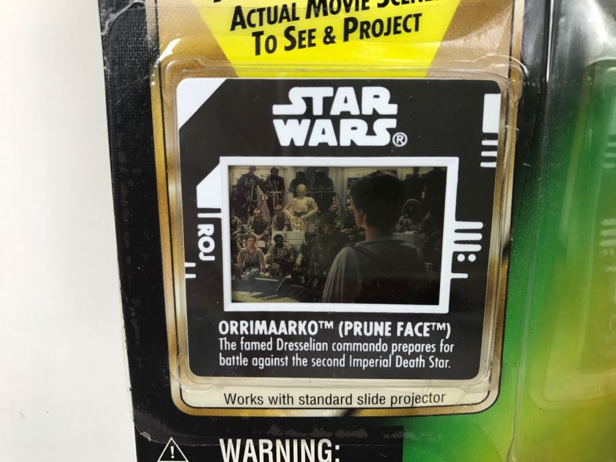 STAR WARS The Power Of The Force Orrimaarko Prune Face With Blaster Rifle Freeze Frame Action Slide Collection 1 Kenner Hasbro 1998 69570/69858 New On Card [Photo 6]