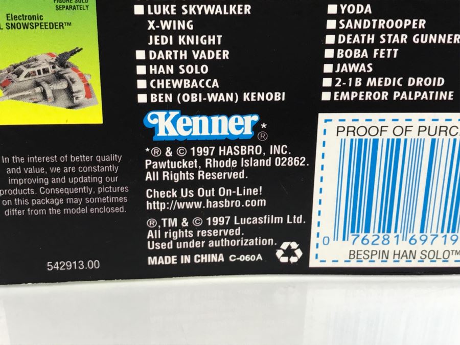 STAR WARS The Power Of The Force Bespin Han Solo With Heavy Assault Rifle And Blaster Collection 1 Kenner Hasbro 1997 69570/69719 New On Card [Photo 11]