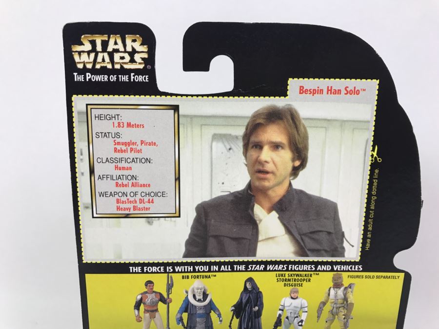 STAR WARS The Power Of The Force Bespin Han Solo With Heavy Assault Rifle And Blaster Collection 1 Kenner Hasbro 1997 69570/69719 New On Card [Photo 9]