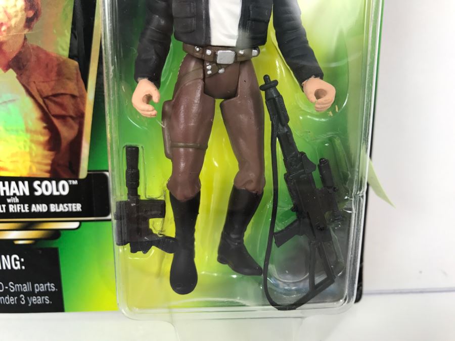 STAR WARS The Power Of The Force Bespin Han Solo With Heavy Assault Rifle And Blaster Collection 1 Kenner Hasbro 1997 69570/69719 New On Card [Photo 6]