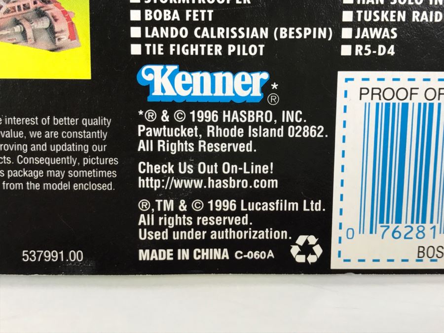 STAR WARS The Power Of The Force Bossk With Blaster Rifle and Pistol Collection 2 Kenner Hasbro 1996 69605/69617 New On Card [Photo 11]