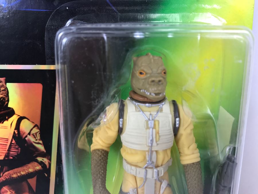 STAR WARS The Power Of The Force Bossk With Blaster Rifle and Pistol Collection 2 Kenner Hasbro 1996 69605/69617 New On Card [Photo 5]