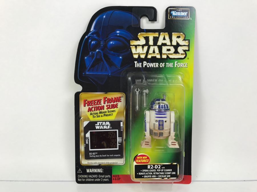 STAR WARS The Power Of The Force R2-D2 Freeze Frame Action Slide Collection 1 Kenner Hasbro 1997 69570/69831 New On Card