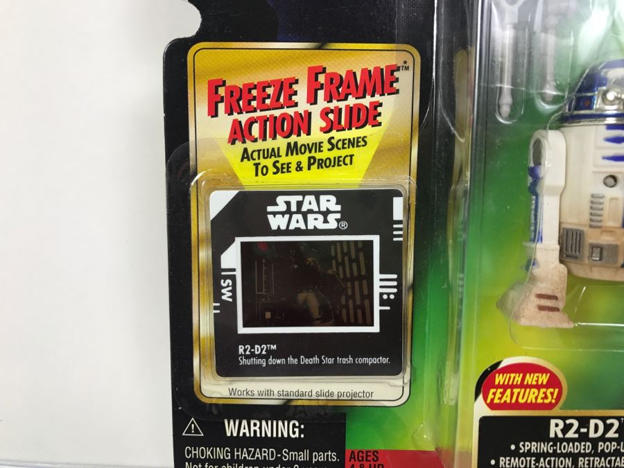 STAR WARS The Power Of The Force R2-D2 Freeze Frame Action Slide Collection 1 Kenner Hasbro 1997 69570/69831 New On Card [Photo 5]