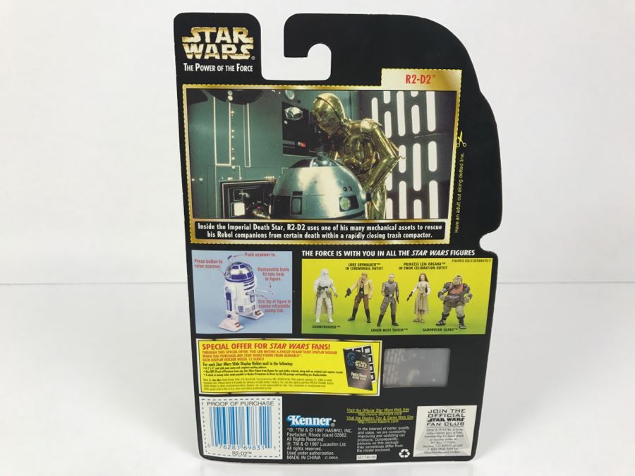 STAR WARS The Power Of The Force R2-D2 Freeze Frame Action Slide Collection 1 Kenner Hasbro 1997 69570/69831 New On Card [Photo 8]