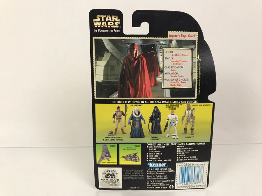 STAR WARS The Power Of The Force Emperor’s Royal Guard With Force Pike Collection 3 Kenner Hasbro 1997 69705/69717 New On Card [Photo 8]