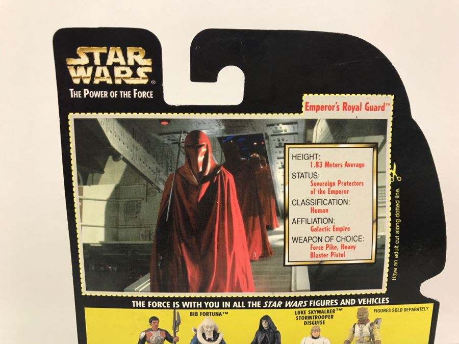STAR WARS The Power Of The Force Emperor’s Royal Guard With Force Pike Collection 3 Kenner Hasbro 1997 69705/69717 New On Card [Photo 9]