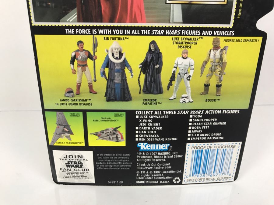 STAR WARS The Power Of The Force Emperor’s Royal Guard With Force Pike Collection 3 Kenner Hasbro 1997 69705/69717 New On Card [Photo 10]