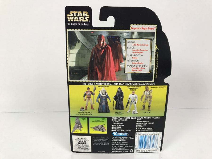 STAR WARS The Power Of The Force Emperor’s Royal Guard With Force Pike Collection 3 Kenner Hasbro 1997 69705/69717 New On Card [Photo 8]