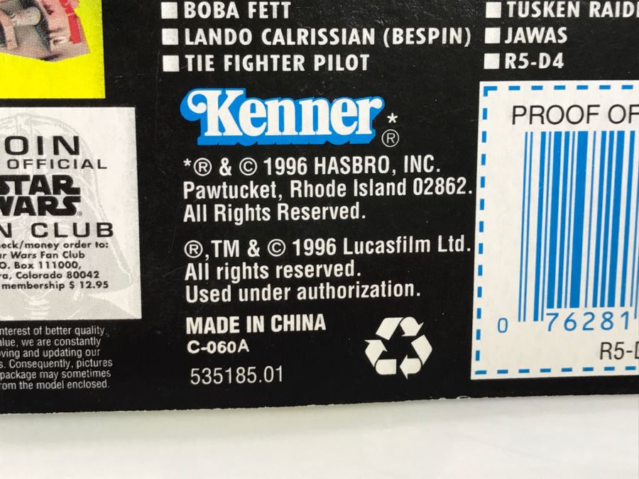 STAR WARS The Power Of The Force R5-D4 With Concealed Missile Launcher Collection 2 Kenner Hasbro 1996 69605/69598 New On Card [Photo 11]