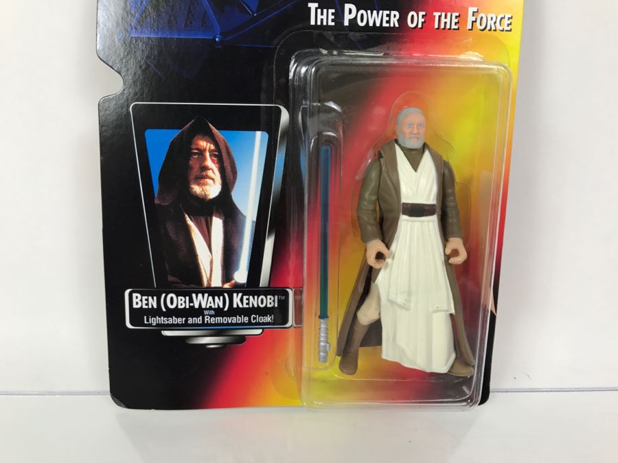 STAR WARS The Power Of The Force Ben Obi-Wan Kenobi With Lightsaber Kenner Tonka Hasbro 1995 69570/69576 New On Card [Photo 4]