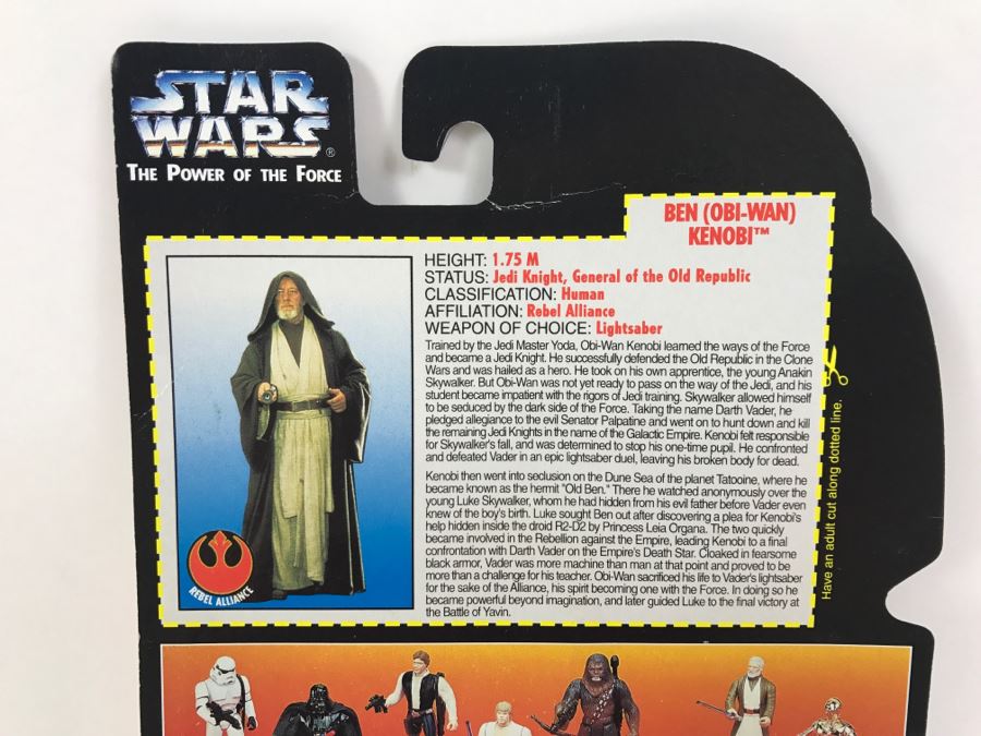 STAR WARS The Power Of The Force Ben Obi-Wan Kenobi With Lightsaber Kenner Tonka Hasbro 1995 69570/69576 New On Card [Photo 10]