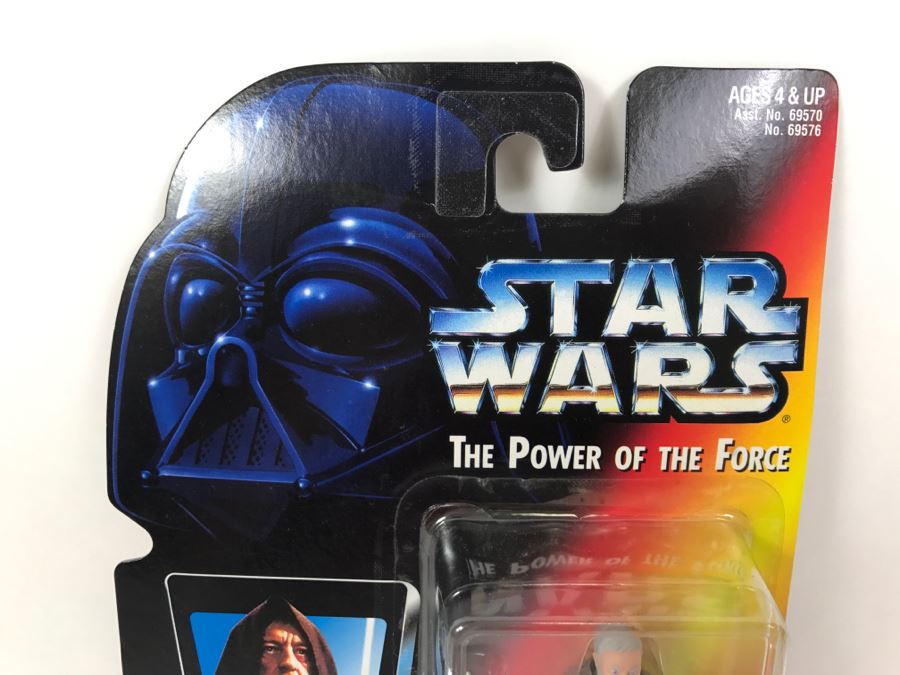 STAR WARS The Power Of The Force Ben Obi-Wan Kenobi With Lightsaber Kenner Tonka Hasbro 1995 69570/69576 New On Card [Photo 2]
