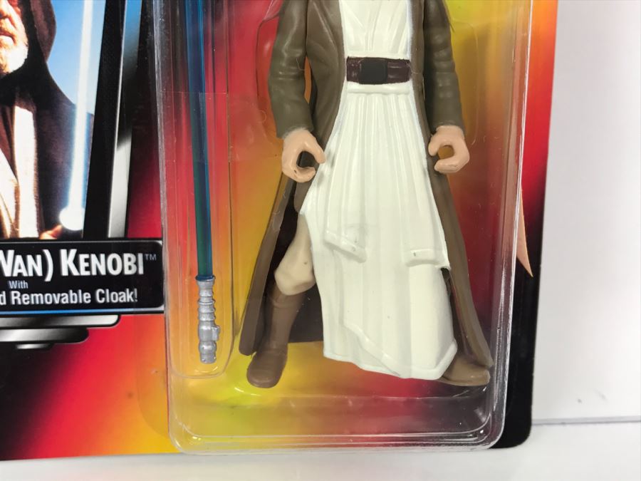 STAR WARS The Power Of The Force Ben Obi-Wan Kenobi With Lightsaber Kenner Tonka Hasbro 1995 69570/69576 New On Card [Photo 7]