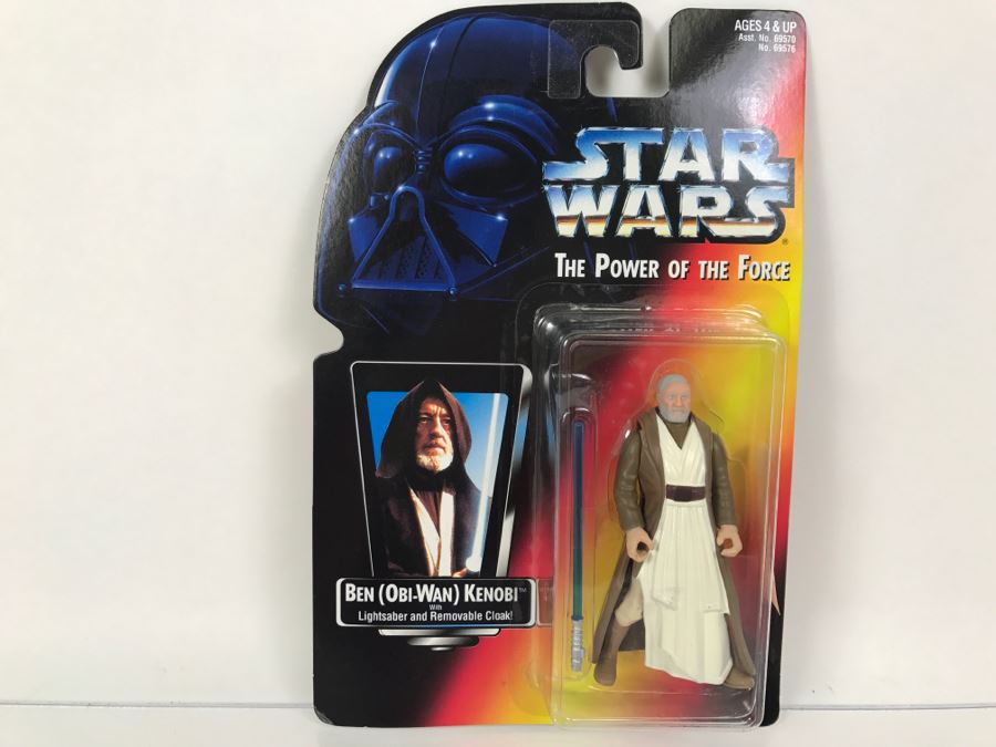 STAR WARS The Power Of The Force Ben Obi-Wan Kenobi With Lightsaber Kenner Tonka Hasbro 1995 69570/69576 New On Card
