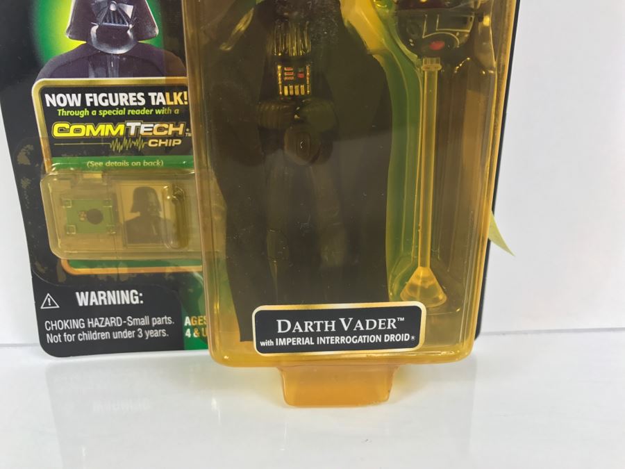 STAR WARS The Power Of The Force Darth Vader with Imperial Interrogation Droid CommTech Chip Hasbro 1999 84185/84203 New On Card [Photo 6]
