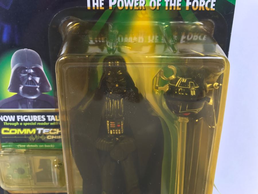 STAR WARS The Power Of The Force Darth Vader with Imperial Interrogation Droid CommTech Chip Hasbro 1999 84185/84203 New On Card [Photo 5]