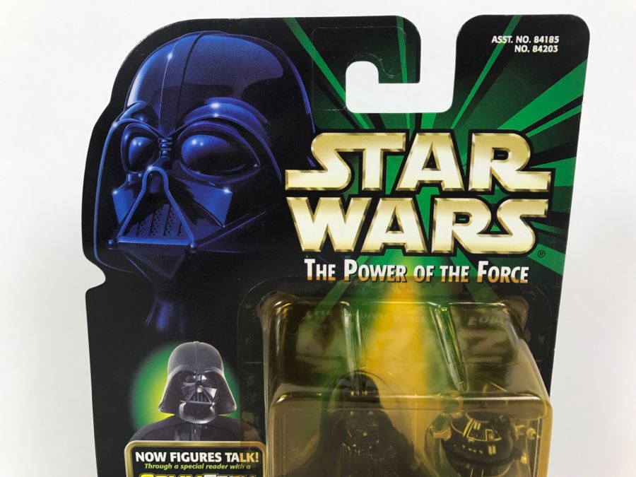 STAR WARS The Power Of The Force Darth Vader with Imperial Interrogation Droid CommTech Chip Hasbro 1999 84185/84203 New On Card [Photo 2]