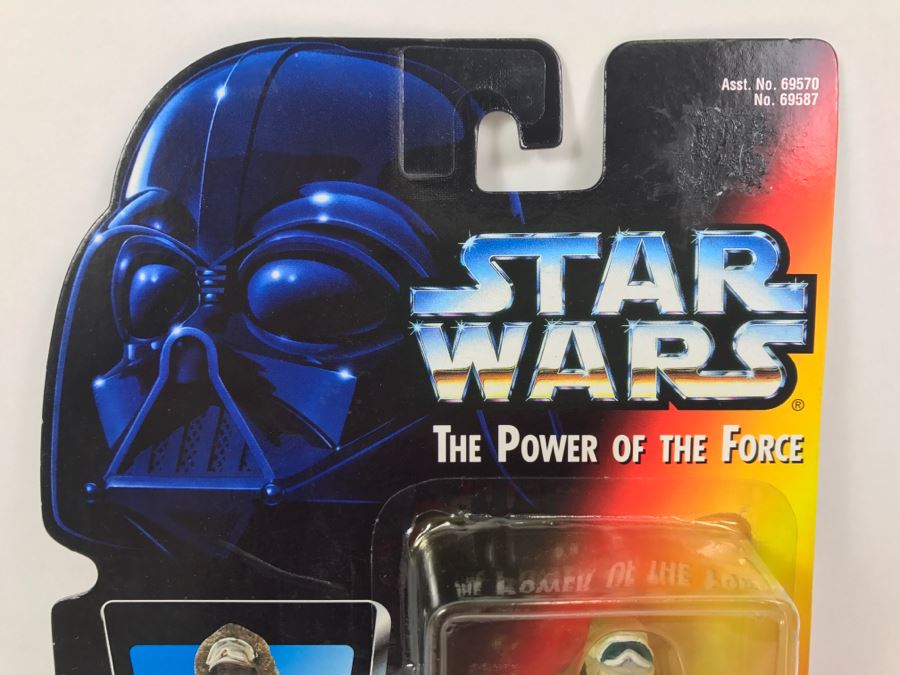 STAR WARS The Power Of The Force Han Solo In Hoth Gear With Blaster Pistol and Assault Rifle Kenner Tonka Hasbro 1995 69570/69587 New On Card [Photo 2]