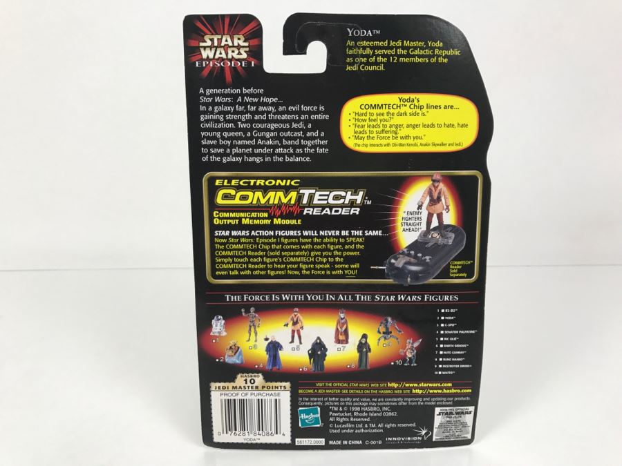 STAR WARS Yoda With Jedi Council Chair CommTech Chip Collection 2 Hasbro 1998 84095/84086 New On Card [Photo 9]