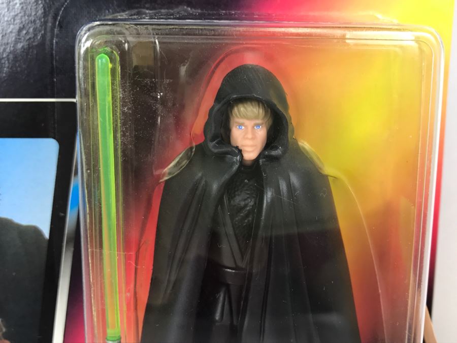STAR WARS The Power Of The Force Luke Skywalker With Lightsaber And Removable Cloak Kenner Hasbro 1996 69605/69596 New On Card [Photo 5]