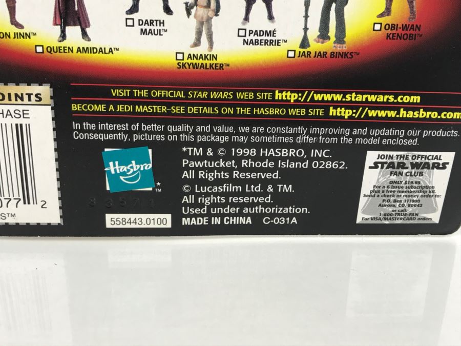 STAR WARS Episode 1 Jar Jar Binks With Gungan Battle Staff CommTech Chip Collection 1 Hasbro 1998 84085/84077 New On Card [Photo 11]