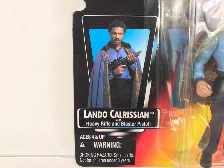 STAR WARS The Power Of The Force Lando Calrissian With Heavy Rifle And Blaster Pistol Kenner Tonka Hasbro 1995 69570/69783 New On Card [Photo 7]