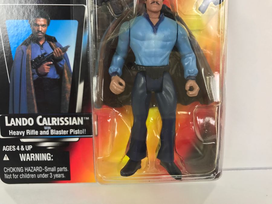 STAR WARS The Power Of The Force Lando Calrissian With Heavy Rifle And Blaster Pistol Kenner Tonka Hasbro 1995 69570/69783 New On Card [Photo 6]