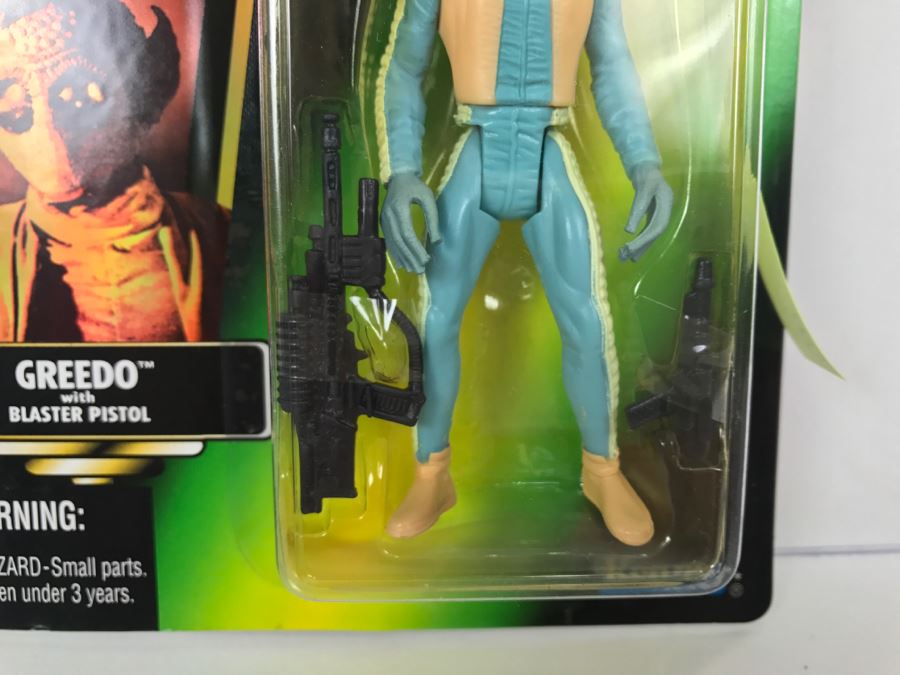 STAR WARS The Power Of The Force Greedo With Blaster Pistol Collection 1 Kenner Hasbro 1996 69570/69606 New On Card [Photo 6]