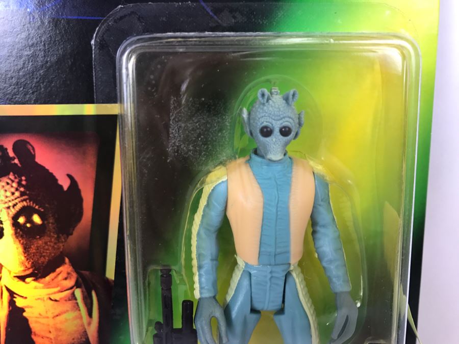STAR WARS The Power Of The Force Greedo With Blaster Pistol Collection 1 Kenner Hasbro 1996 69570/69606 New On Card [Photo 5]