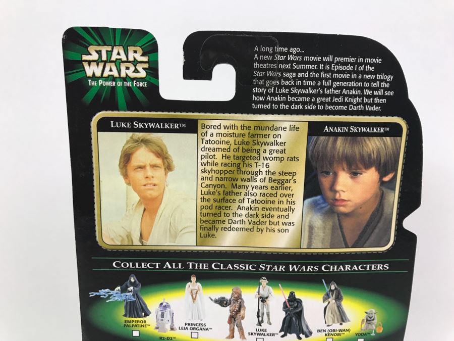 STAR WARS The Power Of The Force Luke Skywalker With Blaster Rifle And Electrobinoculars Episode 1 Flashback Photo Kenner Hasbro 1998 69680/84036 New On Card [Photo 9]