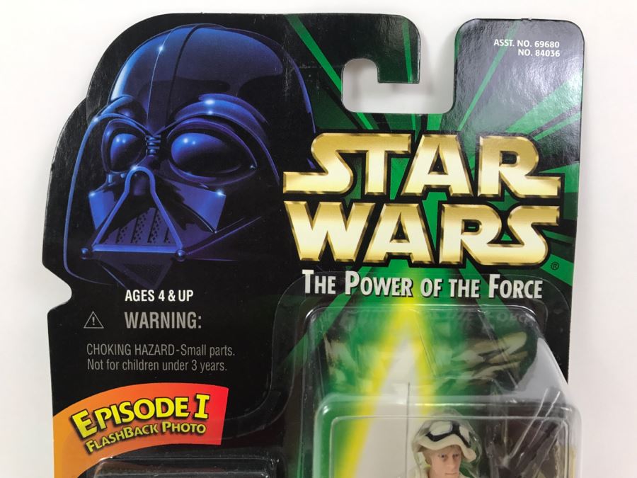 STAR WARS The Power Of The Force Luke Skywalker With Blaster Rifle And Electrobinoculars Episode 1 Flashback Photo Kenner Hasbro 1998 69680/84036 New On Card [Photo 2]