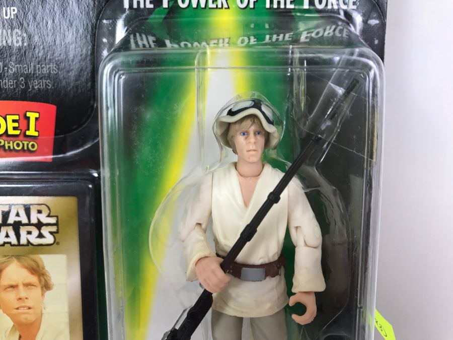 STAR WARS The Power Of The Force Luke Skywalker With Blaster Rifle And Electrobinoculars Episode 1 Flashback Photo Kenner Hasbro 1998 69680/84036 New On Card [Photo 5]