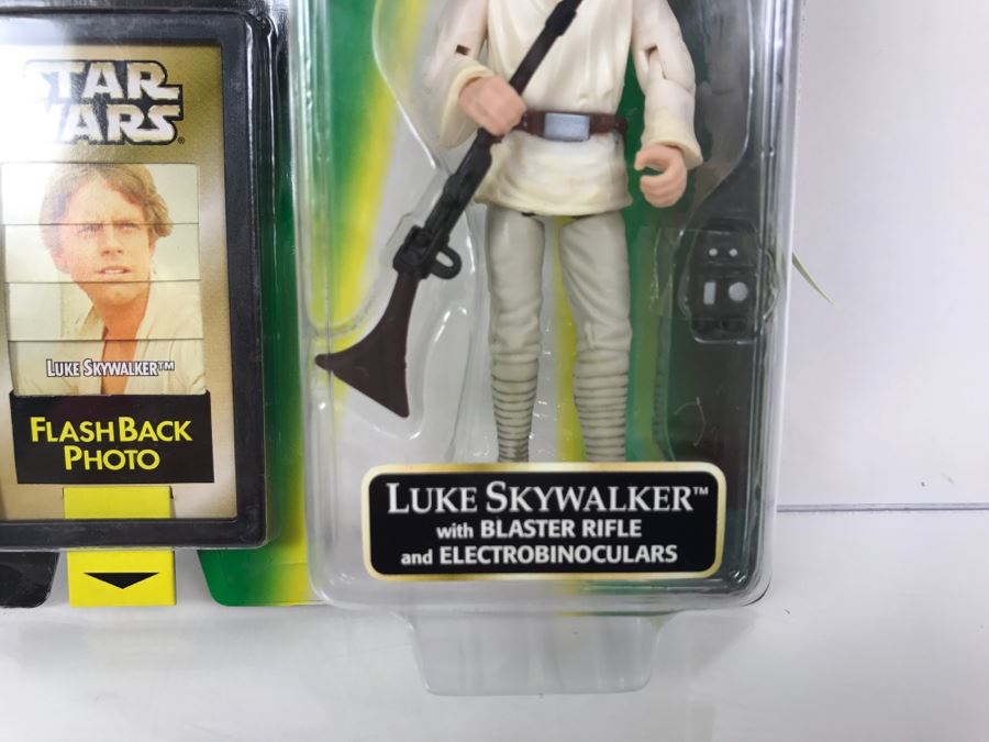 STAR WARS The Power Of The Force Luke Skywalker With Blaster Rifle And Electrobinoculars Episode 1 Flashback Photo Kenner Hasbro 1998 69680/84036 New On Card [Photo 6]