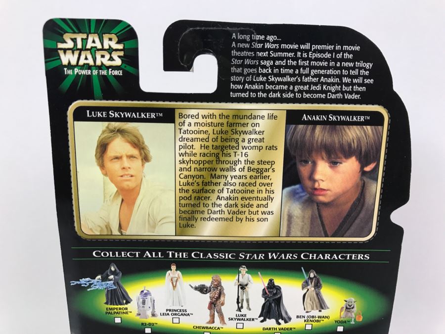 STAR WARS The Power Of The Force Luke Skywalker With Blaster Rifle And Electrobinoculars Episode 1 Flashback Photo Kenner Hasbro 1998 69680/84036 New On Card [Photo 9]
