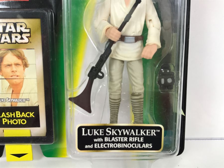 STAR WARS The Power Of The Force Luke Skywalker With Blaster Rifle And Electrobinoculars Episode 1 Flashback Photo Kenner Hasbro 1998 69680/84036 New On Card [Photo 6]